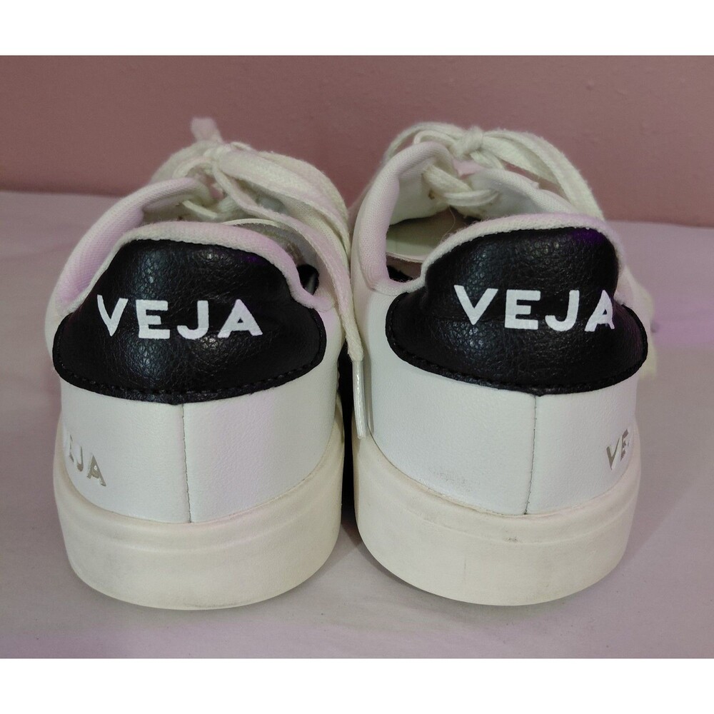 VEJA T2 Campo White Leather Lace Up Low Top Casual Sneakers Women's Size 7 US - Picture 3 of 9
